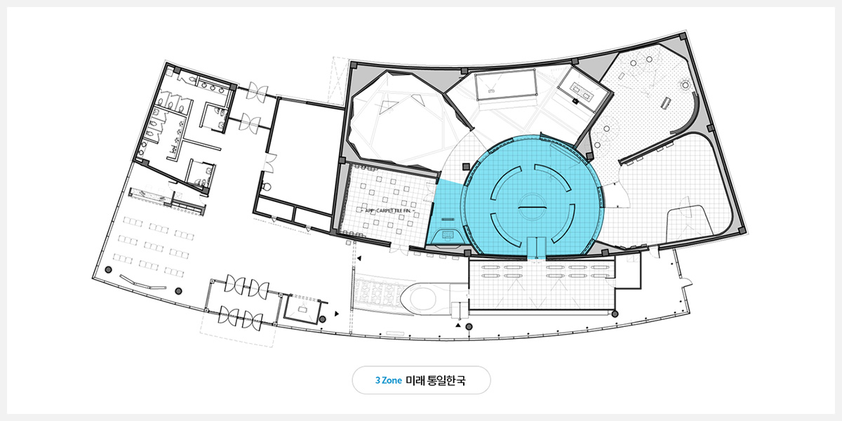 3 Zone 미래 통일한국 통일미래체험관 전체 조감도